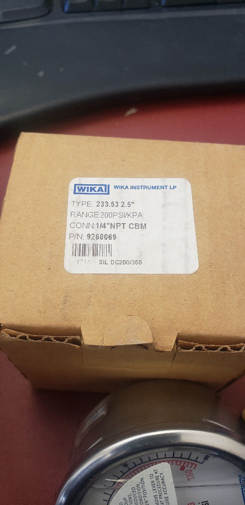 NEW WIKA 9260069 CNG Low Pressure Gauge WIK9260069 ( A1-4A)