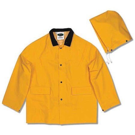 Mik 35100-L 3-Piece Rainsuit With Detachable Hood, Polyester, Pvc, 0.3 Mm