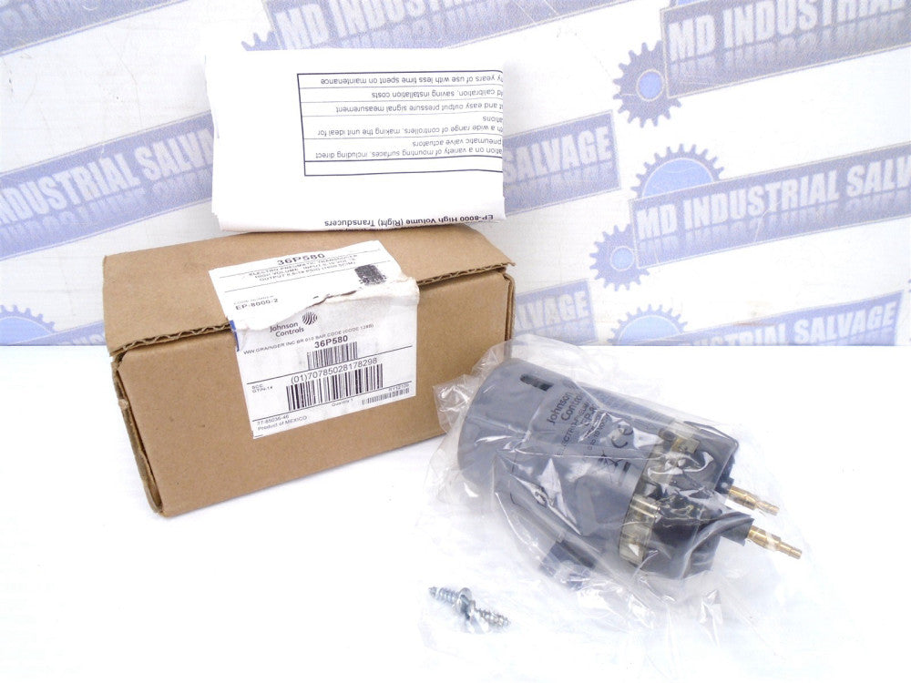 JOHNSON - 36P580 - ELECTRO-PNEUMATIC TRANSDUCER - IN: 0-10V OUT: 0.5-19 PSIG