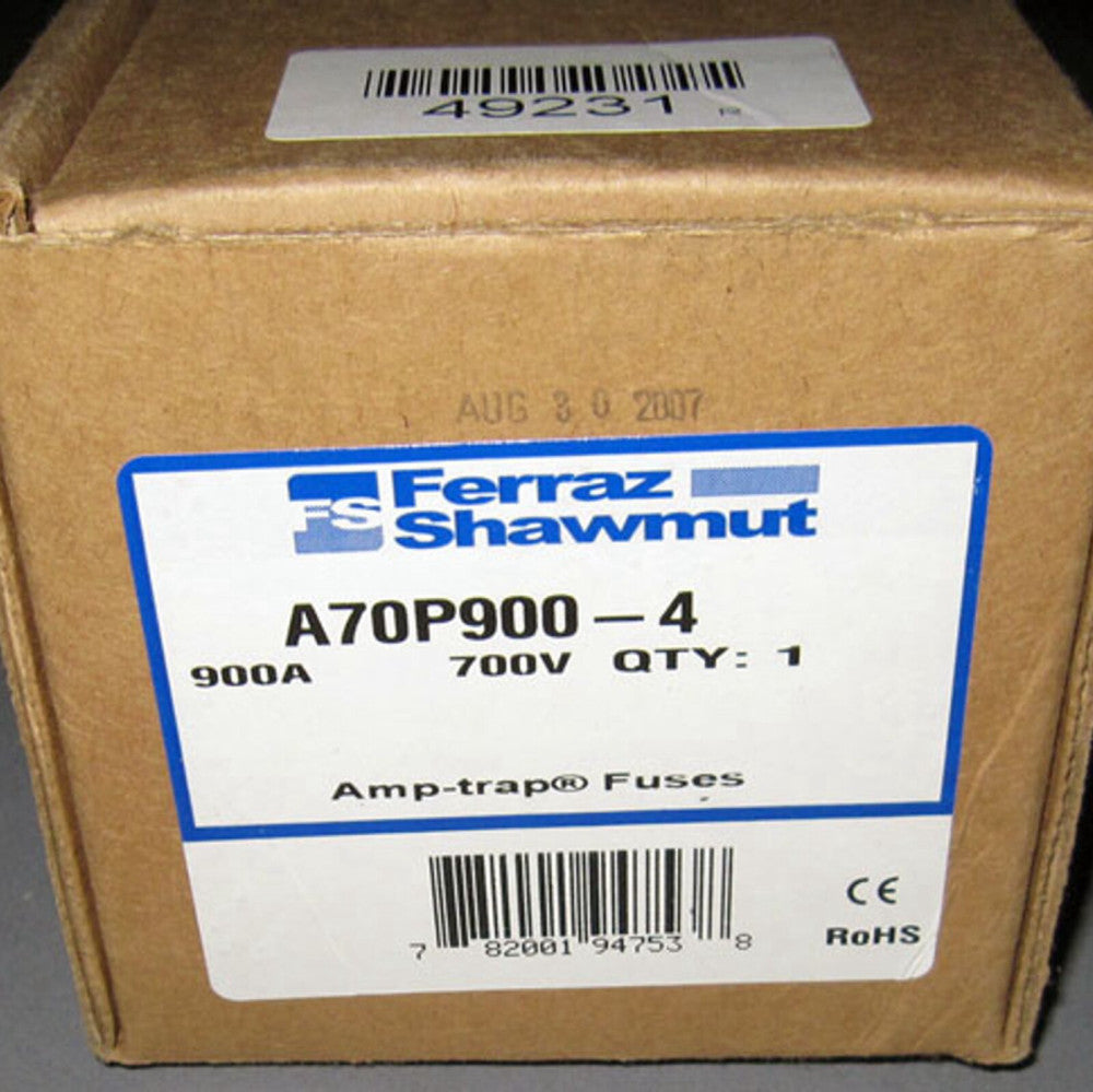 One Brand New FERRAZ SHAWMUT A70P900-4 AMP-TRAP Mersen Fuse