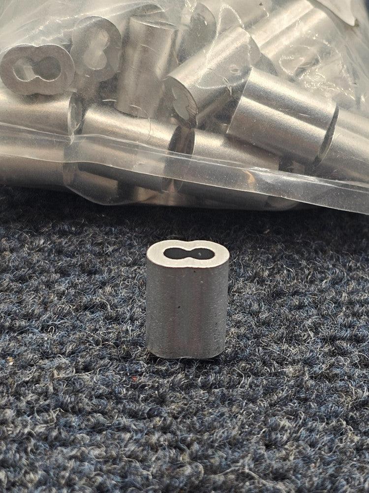 (100 PIECES) SL1-4 Locoloc (R) Aluminum Oval Sleeve For 1/8, 776 00532