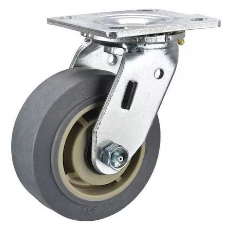 Zoro Select P21s-Prp040r-14 Swivel Plate Caster,Delrin,Steel