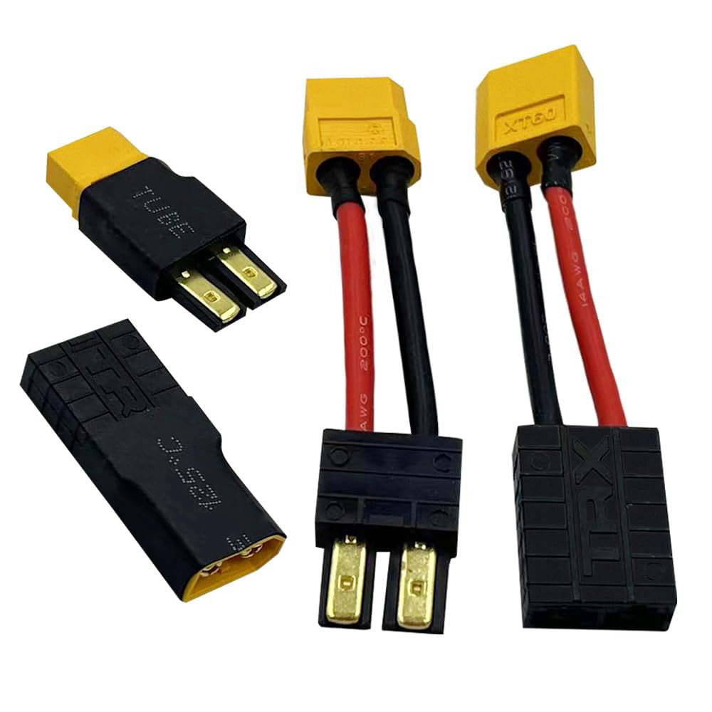 2 Pair RC LiPo Battery Connector Adapter Compatible with Traxxs Plug Battery ...