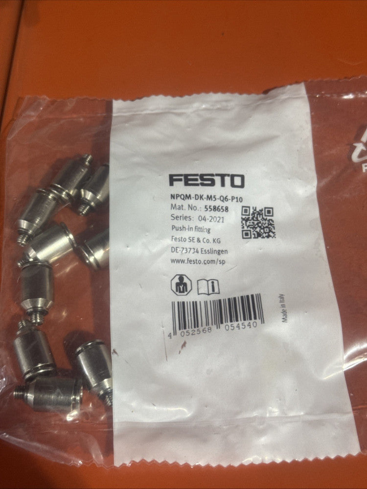 FESTO NPQM-DK-M5-Q6-P10 Push In Fittings