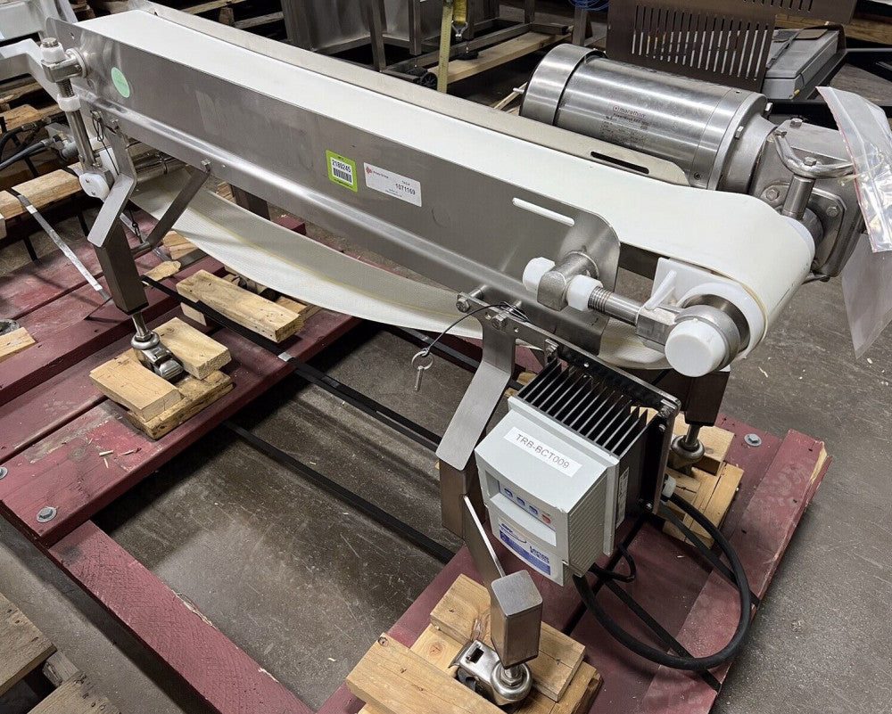 Dorner AquaPruf Sanitary Stainless Steel Conveyor 6"W x 54"L w/ Lenze AC Drive