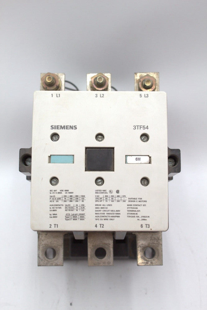 SIEMENS 3TF5422-0AK6 CONTACTOR