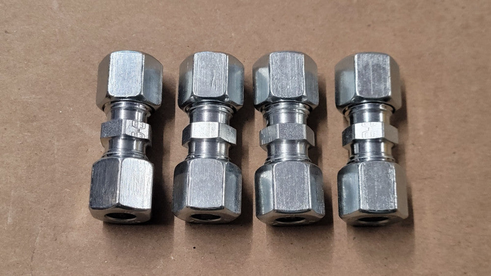 Lot Of 4 Parker G08LCF High Pressure 8mm Tube Fittings