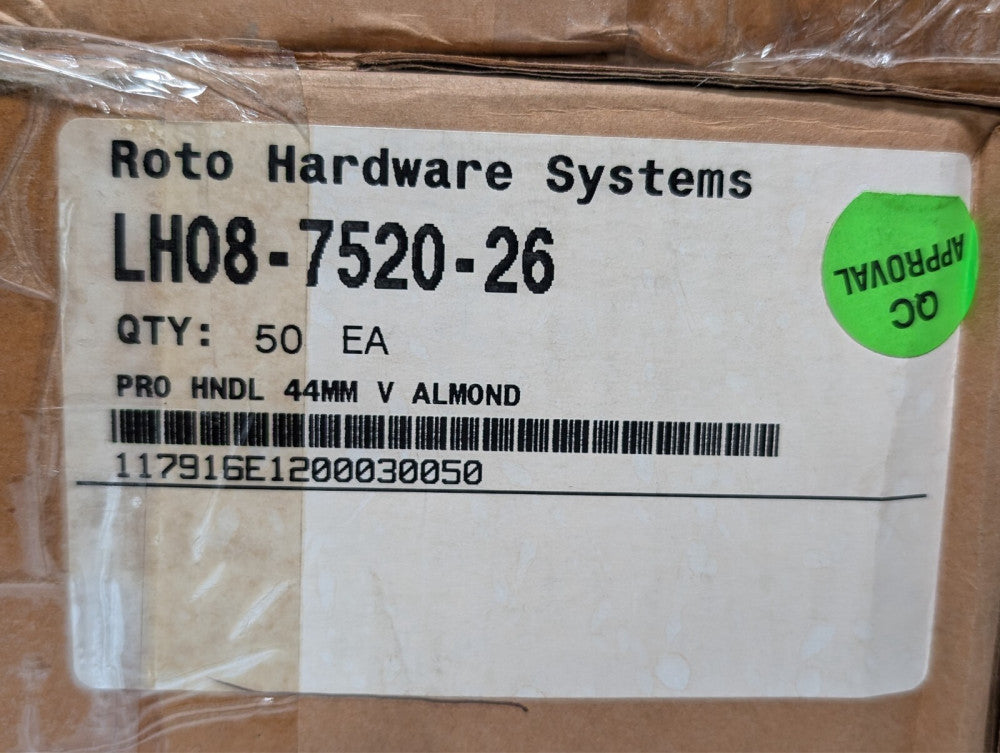 Lot of 50 Roto LH08-7520-36 PRO Vinyl Casement Window Handles 1-3/4" (44mm) Fork