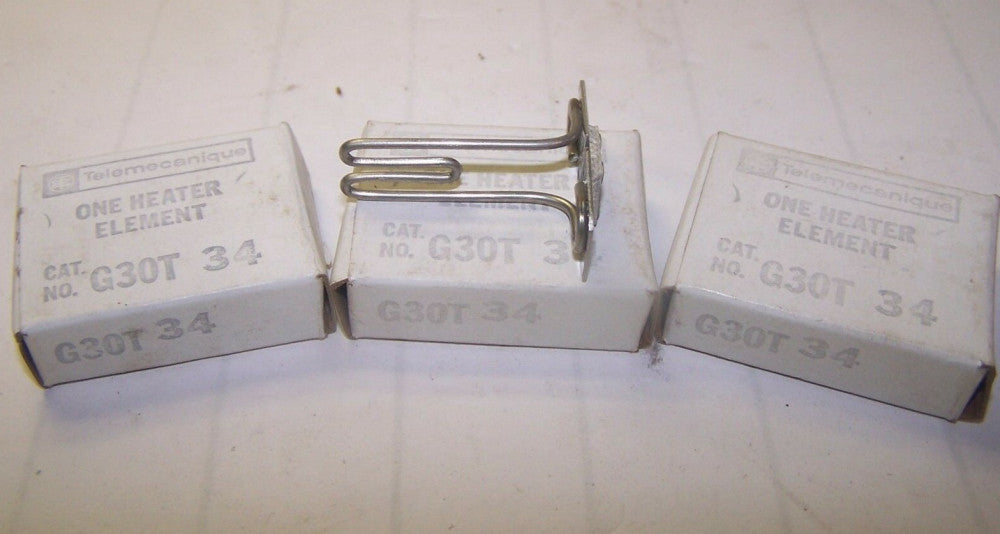 3) NEW TELEMECANIQUE G30T34 OVERLOAD HEATER ELEMENT LOT OF 3