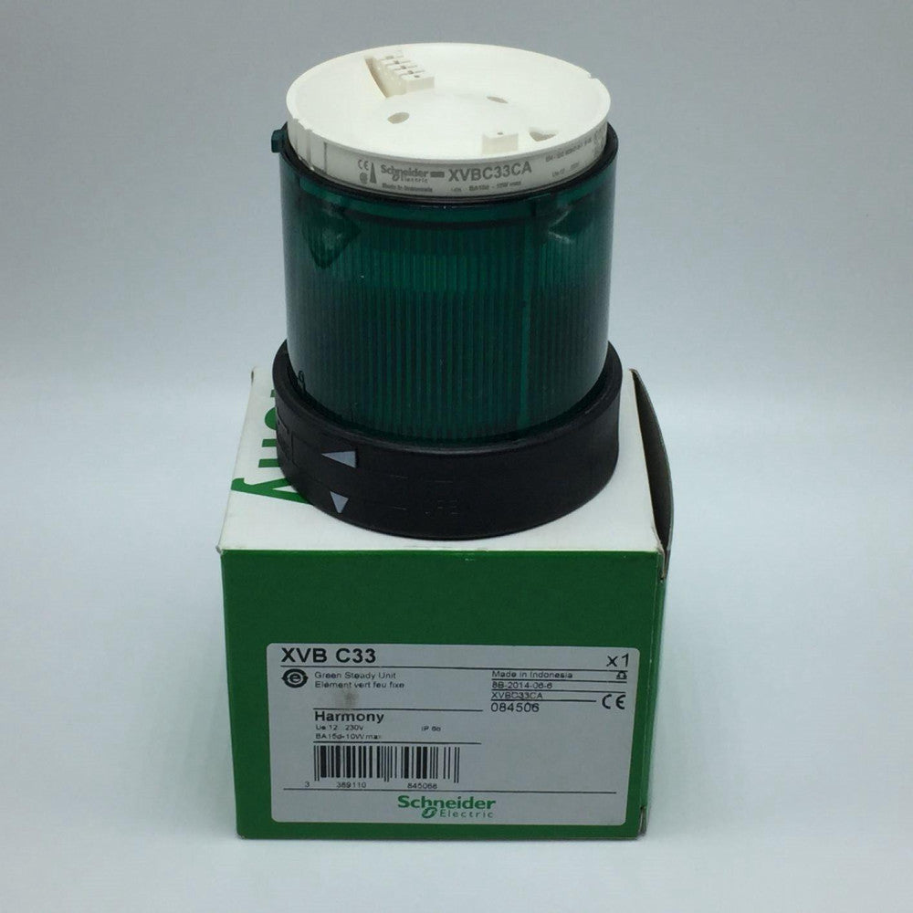 NEW SCHNEIDER ELECTRIC 84506 HARMONY XVB-C33 GREEN STEADY UNIT 12-230V