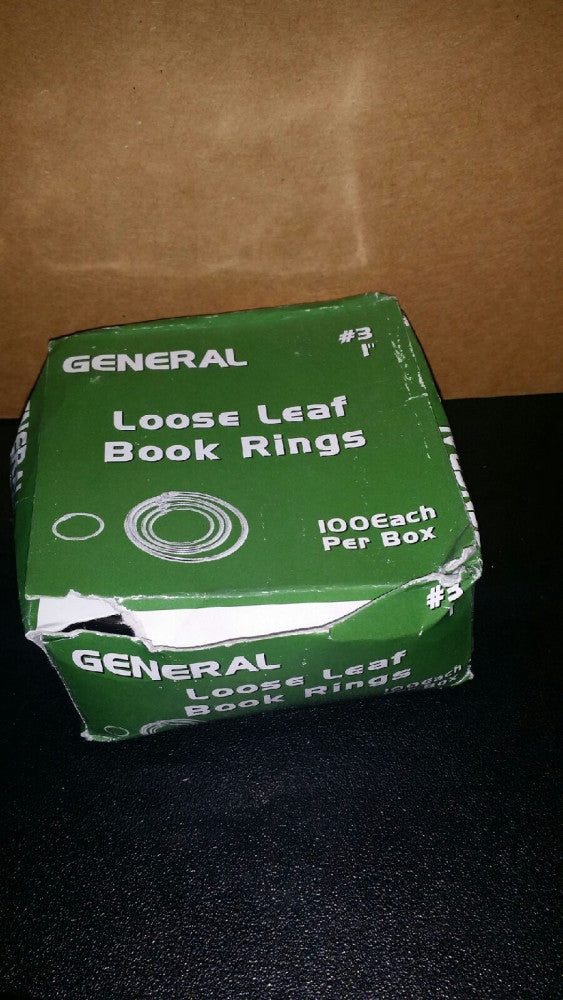 1" #3 LooseLeaf binder, book metal locking key Rings (100 pcs) New the box