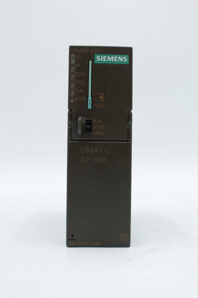 Siemens 6ES7 315-2AG10-0AB0 Simatic S7 CPU Module *Broken Din Rail Corners
