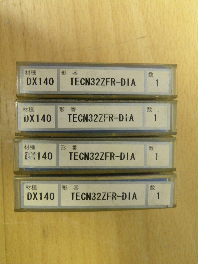 (4) Diamond Cutting Inserts DX140 TECN32ZFR-DIA