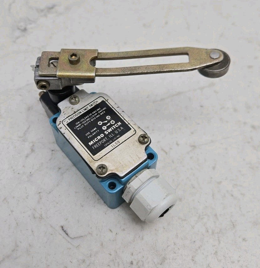 Micro Switch 1LS9 Precision Limit Switch Enclosed Side Rotary With Lever Used