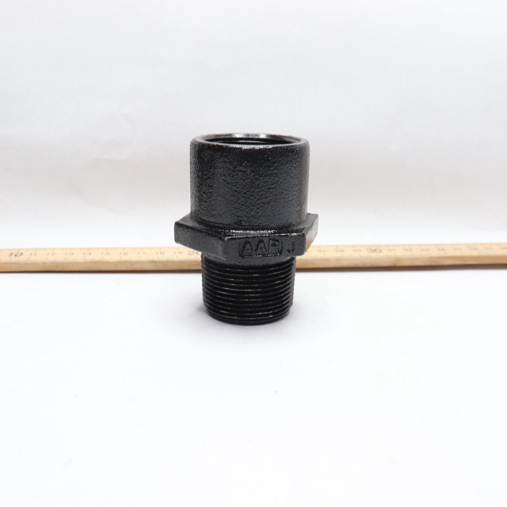 Extension Fitting Piece Malleable Iron Black 1-1/2" AAR