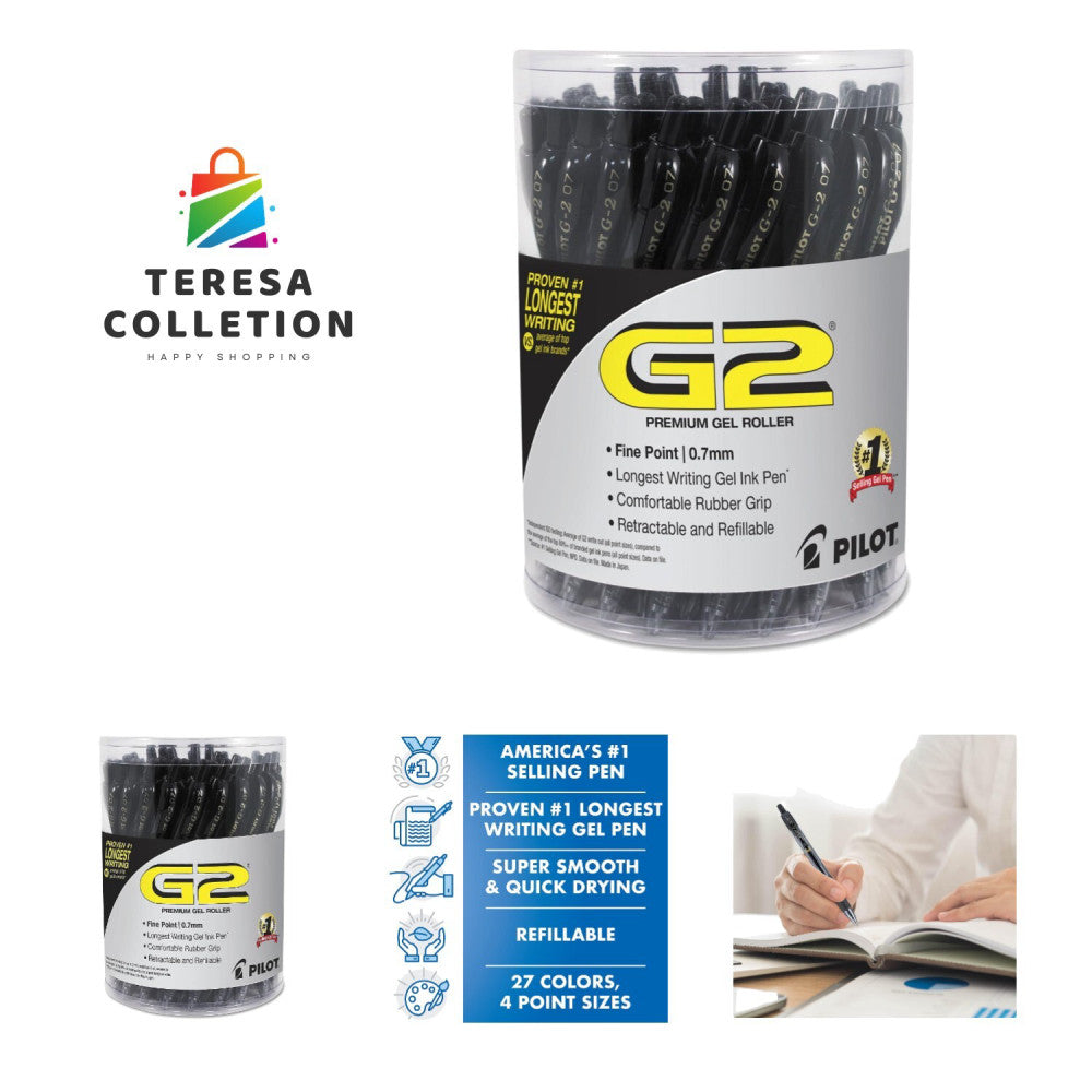 G2 Premium Retractable Gel Ink Pen, Refillable, Black Ink, .7 mm, 36/Pack