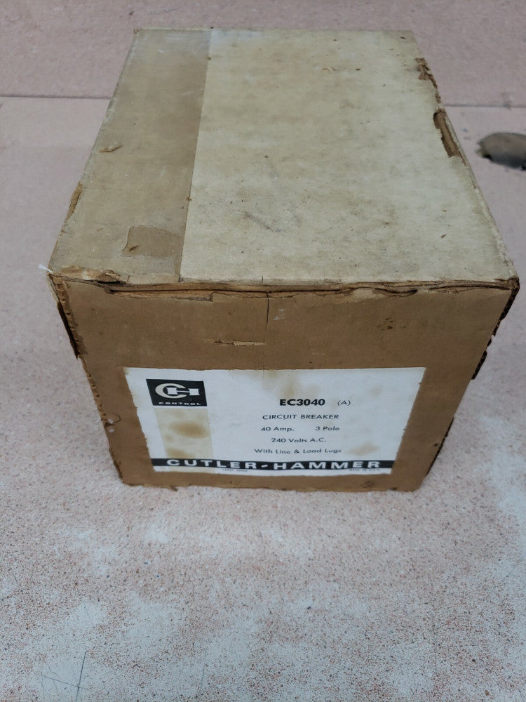 Nos Cutler Hammer EC3040 Circuit Breaker 40 amp 3 pole 240 Vac