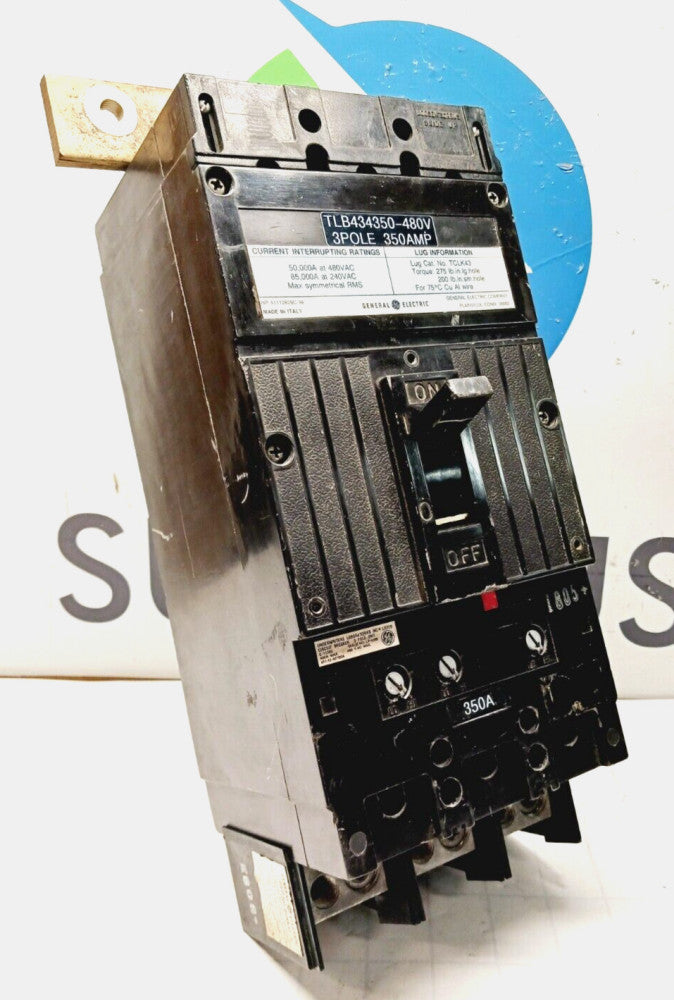GE 350 Amp Circuit Breaker 480 VAC 3 Pole TLB434350