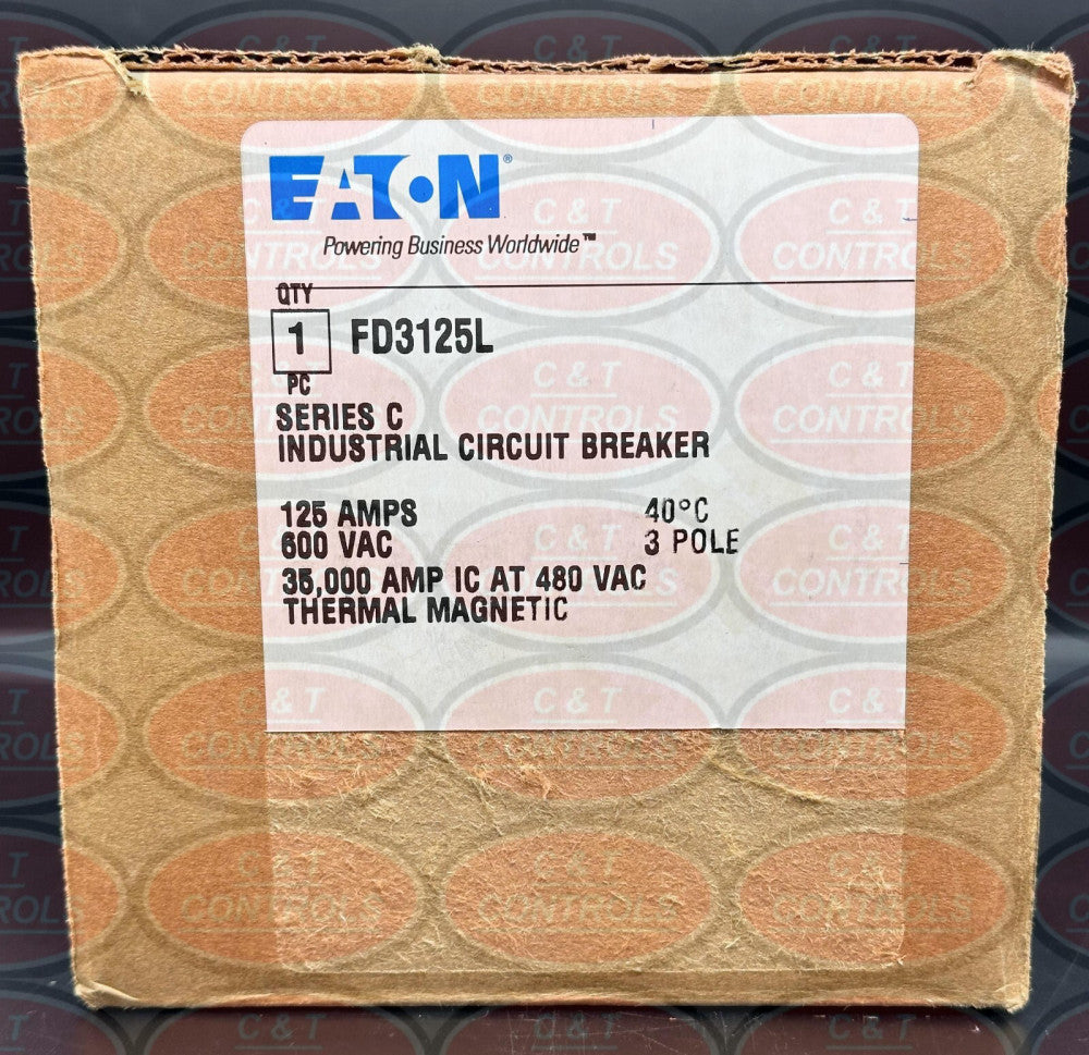 Eaton FD3125 3P 125A 600VAC Circuit Breaker New In Box USA Stock