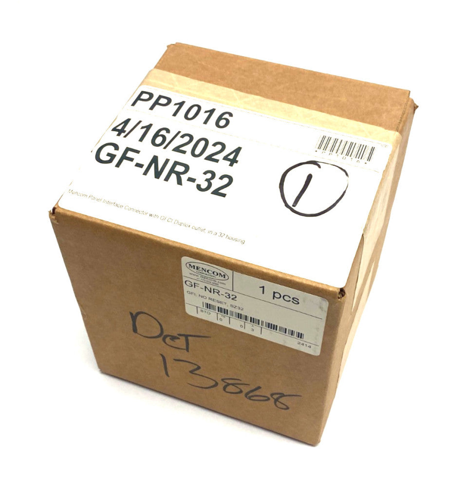 Mencom GF-NR-32 Panel Interface Connector w/ GFCI Duplex outlet SZ32
