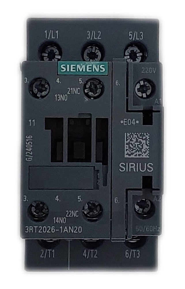Siemens Sirius 3RT2026-1AN20 220V 50/60HZ 25A Contactor