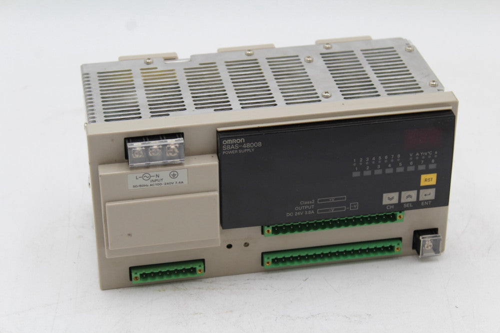 Omron S8AS-48008 Din Rail Mount Power Supply