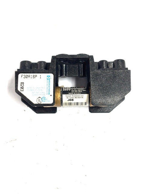 MARATHON ELECTRIC, FUSE HOLDER, F30A1SP, 203, CLASS H, WITH FUSETRON FUSE