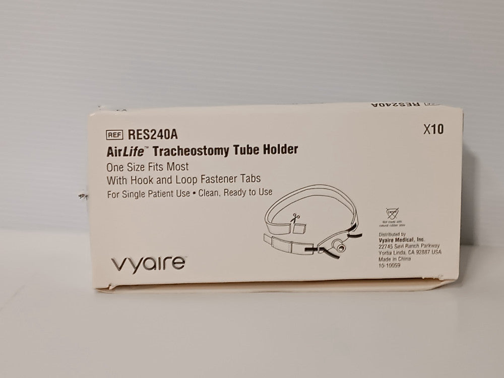 1 Package of 10 Vyaire Medical RES240A AirLife Tracheostomy Tube Holder