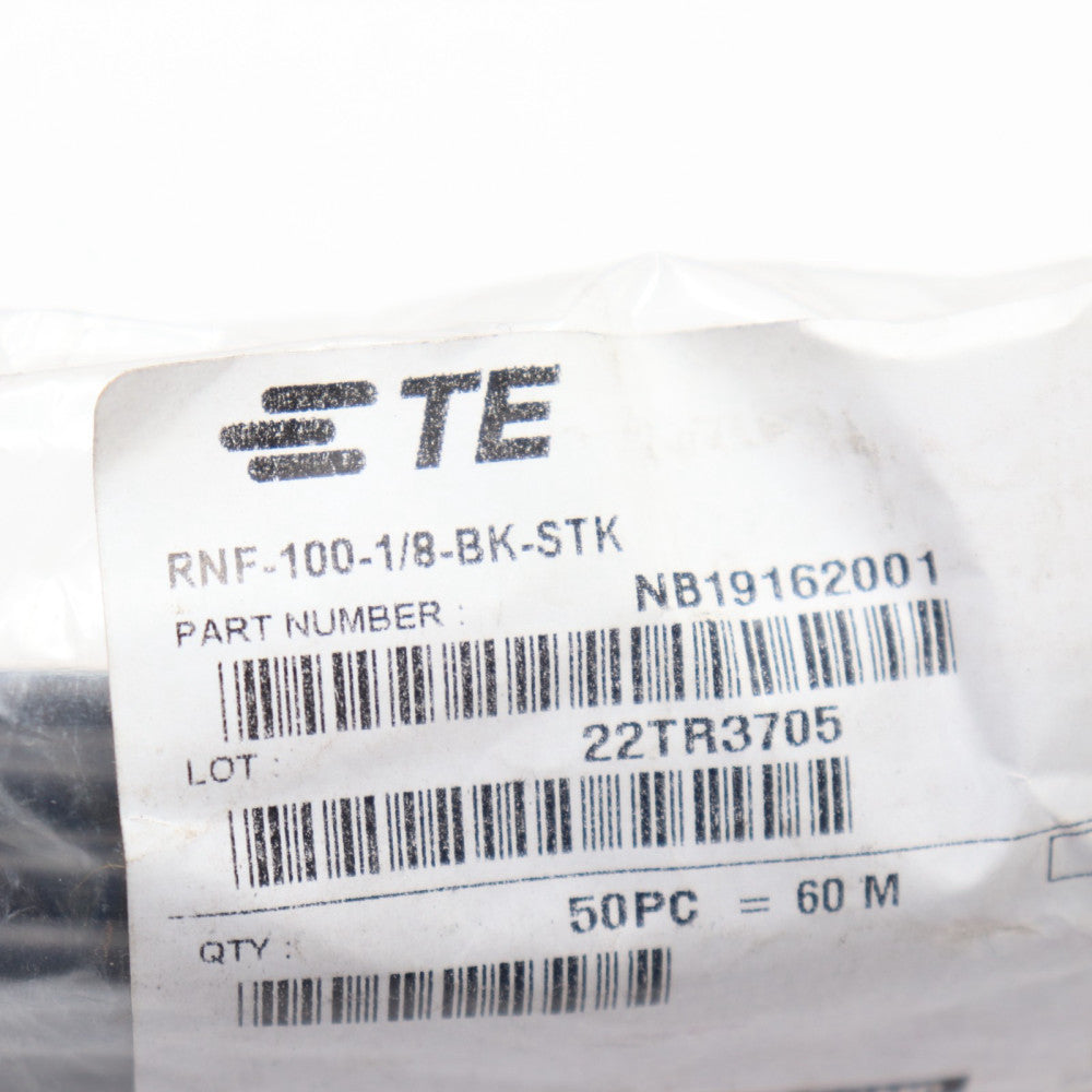 (50-Pk) ETE Connectivity Heat Shrink Tubing Black 1/8" ID x 4' NB19162001