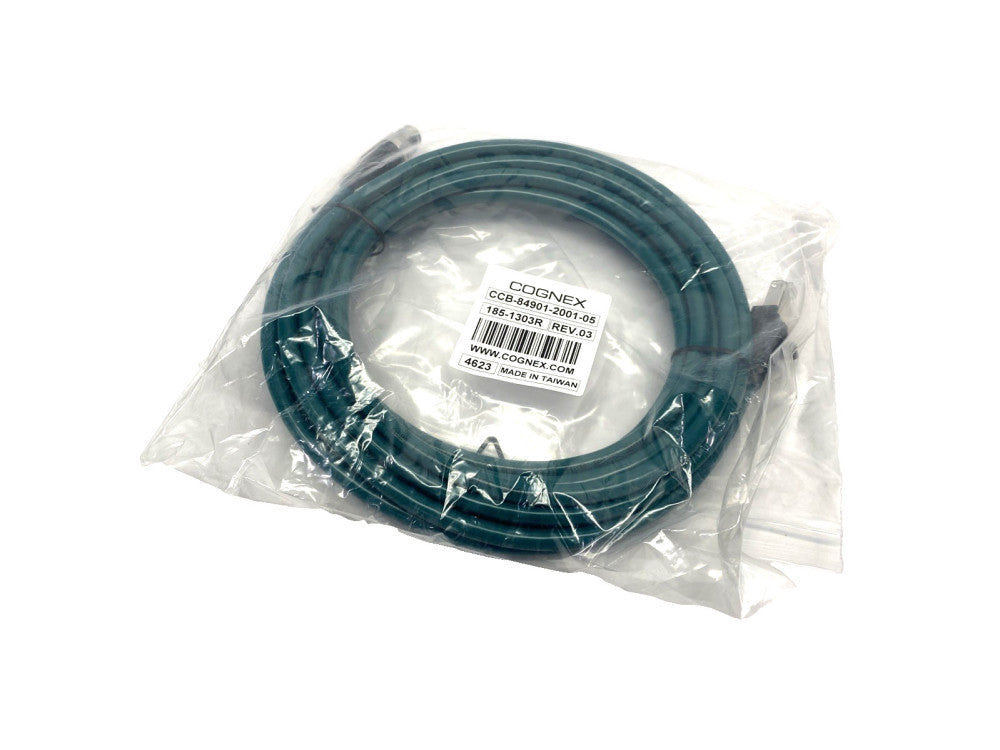 Cognex CCB-84901-2001-05 Rev. 03 Cordset M12 8-Pin Male To RJ45 5m 185-1303R