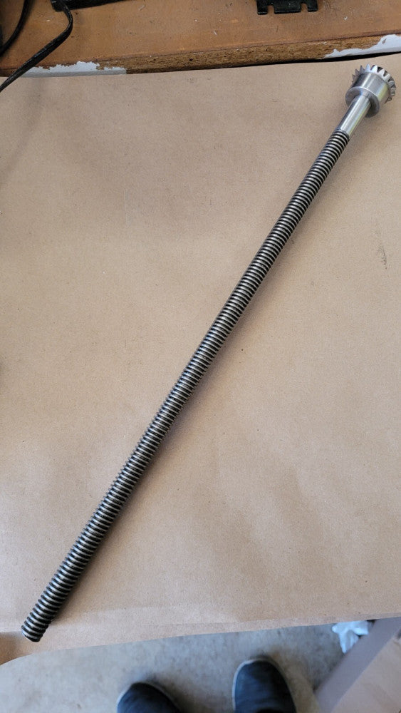 Boston Gear 17-200-20 Acme Thread Stainless Steel Shaft w/ LSA102Y-L Bevel Gear