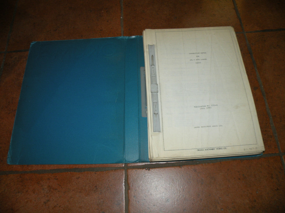Okuma Manuals for OTL-3 Autoloader Touchsetter OSP 500L-G 5000L-G 2753-E 1986