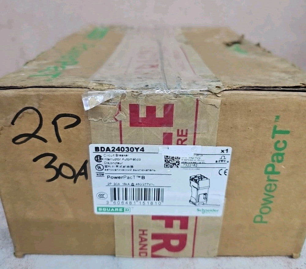Square D BDA24030Y4 PowerPact 30A 2 Pole Circuit Breaker NOS