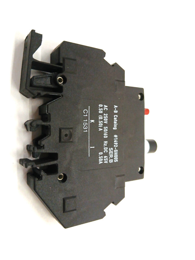 AB 1492-GH005 BREAKER AMPS 0.50 AMPS 50/60 HZ AC 250V DIN RAIL MOUNTING