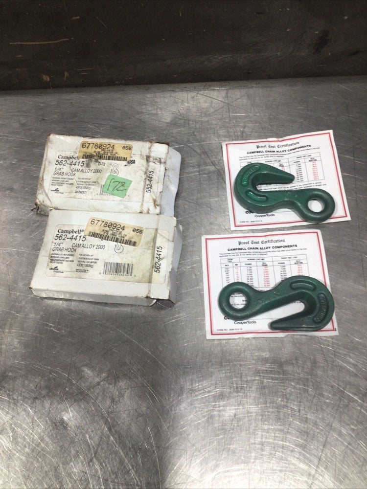 Campbell 562-4415 Grab Hook System Lot of 2 Nos surplus