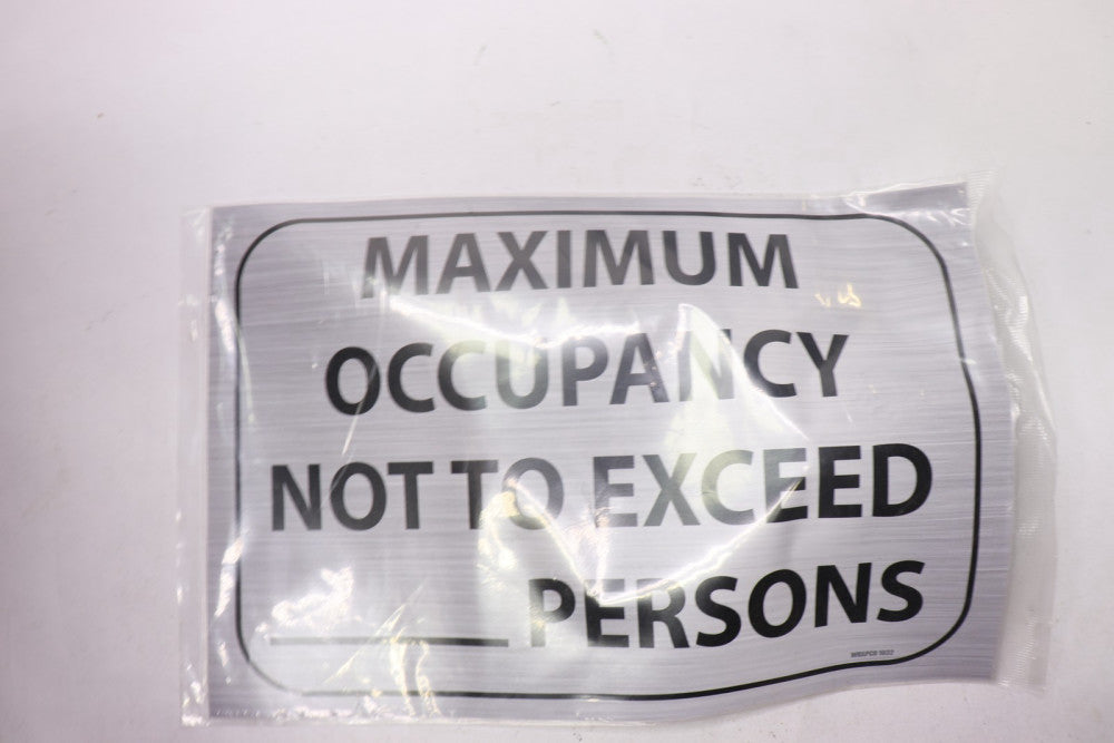 (2-Pk) Wrapco Maximum Occupancy Sign Self Adhesive Vinyl Stickers Decal 7" x 10"