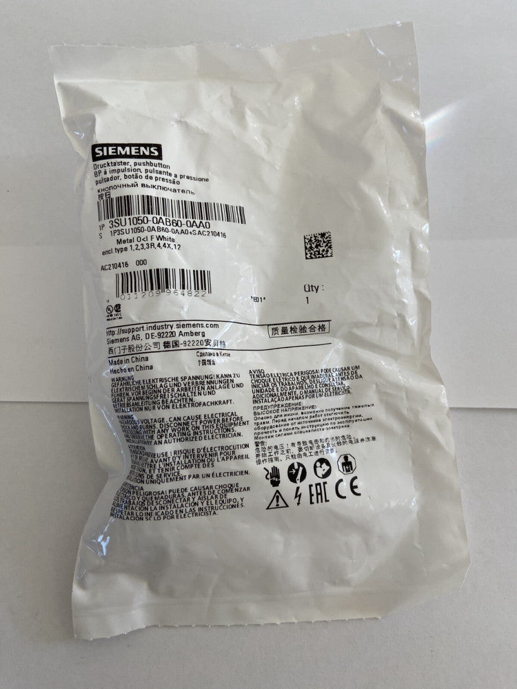 NEW SIEMENS Button Operation Head 3SU1050-0AB60-0AA0 White