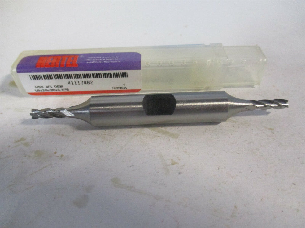 (E1051008) 1/8" x 3/8" x 3/8" x 3-1/16" OAL 4 Flute HSS Square End Mill