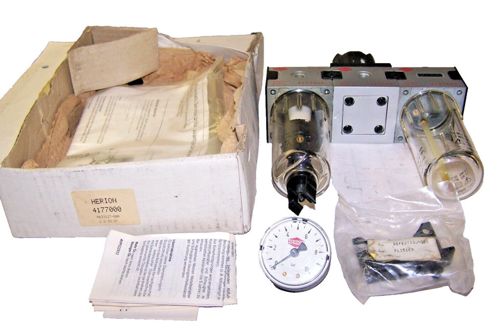 NEW HERION AVANTGARDE SERIES G12 LUBRICATOR & FILTER & REGULATOR 4177000