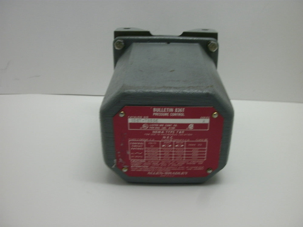 ALLEN BRADLEY 836T-T253E SER A T-STYLE PRESSURE CONTROL SWITCH 12-150 PSI NNB
