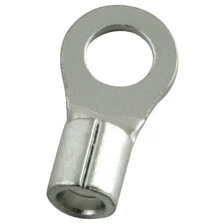 Power First 5Ugp2 Ring Terminal, #6 Stud Size, 10 Awg, 600 V, Bare Insulated,