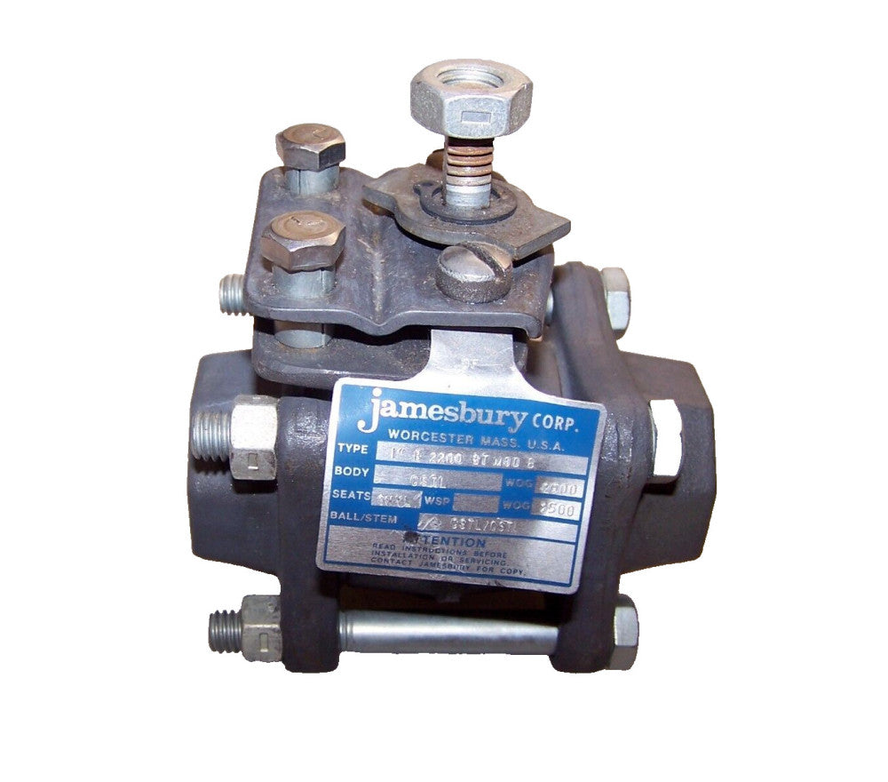 NEW JAMESBURY 1" NPT CS BALL VALVE B2200 WOG 2500