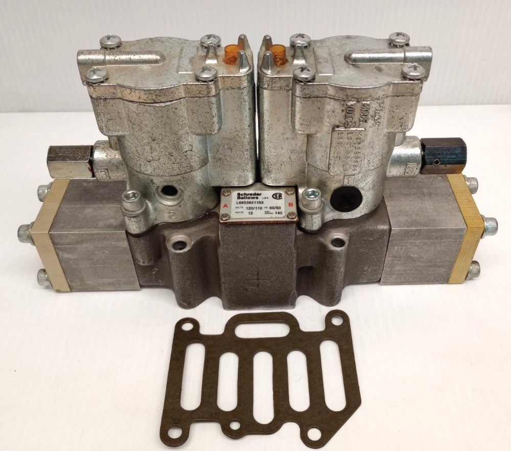 Schrader Bellows L6653921153 Used Solenoid Valve 120/110V 12W Gasket Included