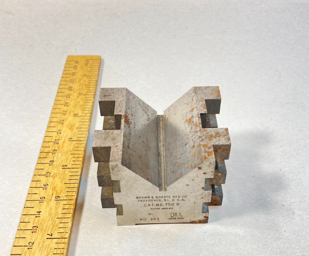 Brown & Sharpe Machinist V Block 2 3/4"-2 1/2"-1 7/8" #750-B USA