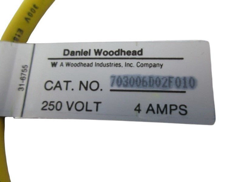 DANIEL WOODHEAD 703006D02F010 MICRO-CHANGE CORDSET 3POLE NSNP
