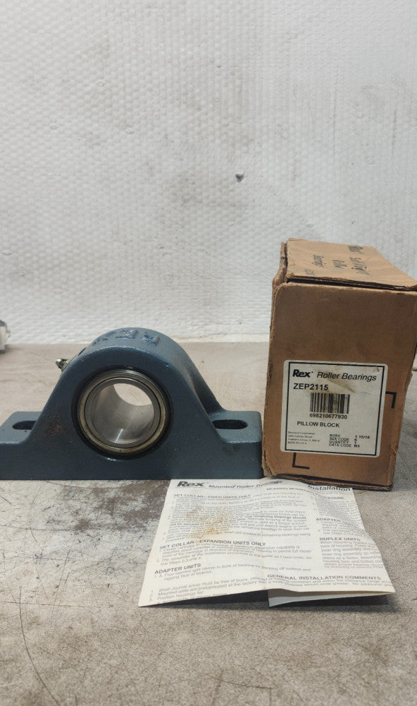 NEW IN BOX REXNORD PILLOW BLOCK BEARING 1-15/16'' ZEP2115