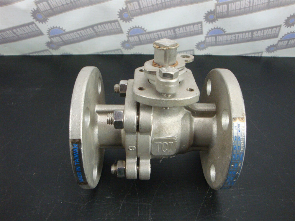 TCI SS316 PTFE SLEEVED PLUG VALVE 1" 150 MAX 275 PSI (NEW) CF8M