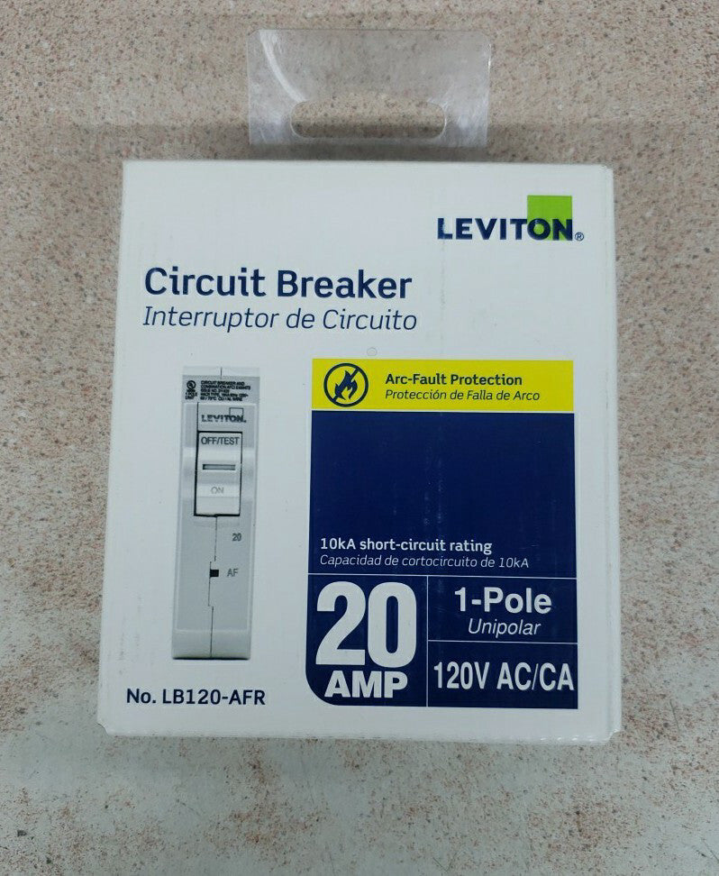 Leviton LB120-AFR - Circuit Breaker - 1-Pole 20 Amp 120v AC/CA