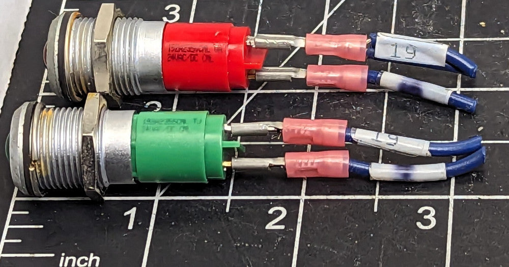 Red & Green LED Panel Indicator Pilot Light 24V 14mm CML 192A2350/192A2355 [OF45