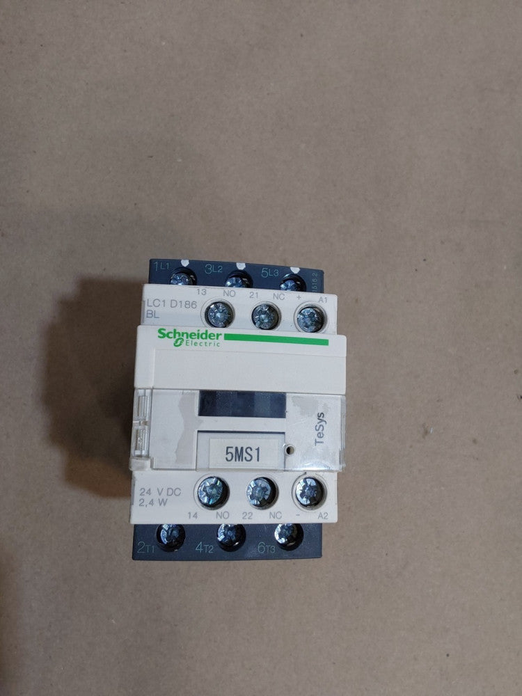 SCHNEIDER ELECTRIC LC1D186BL CONTACTOR 24VDC W/ LAD4TBDL LIMITING DIODE